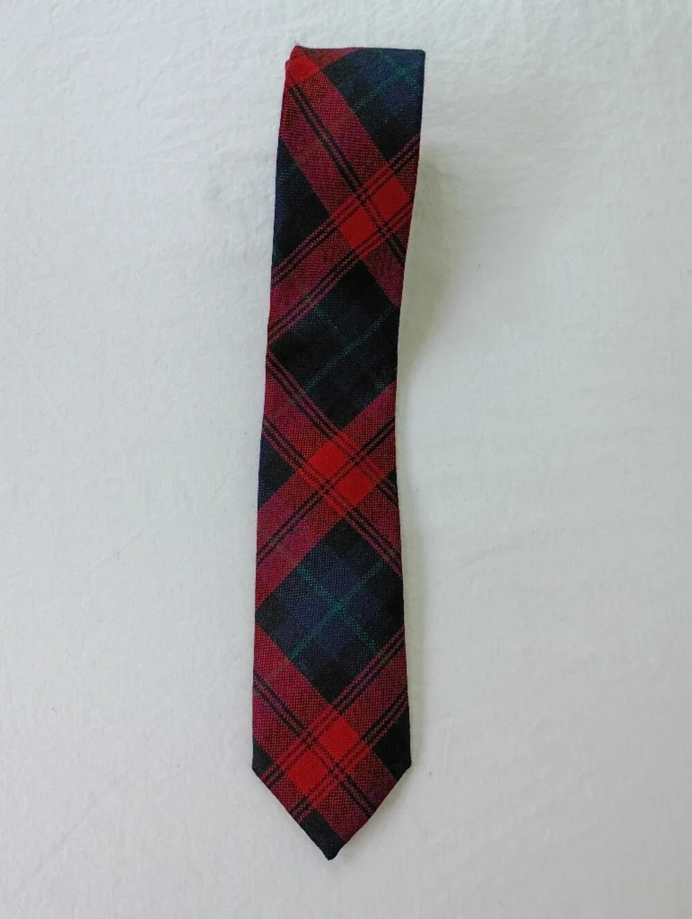 J Crew Plaid Tie Wool Made In USA 60